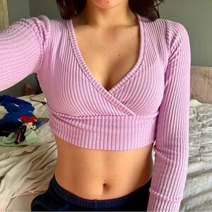 purple long sleeve stylish shirt